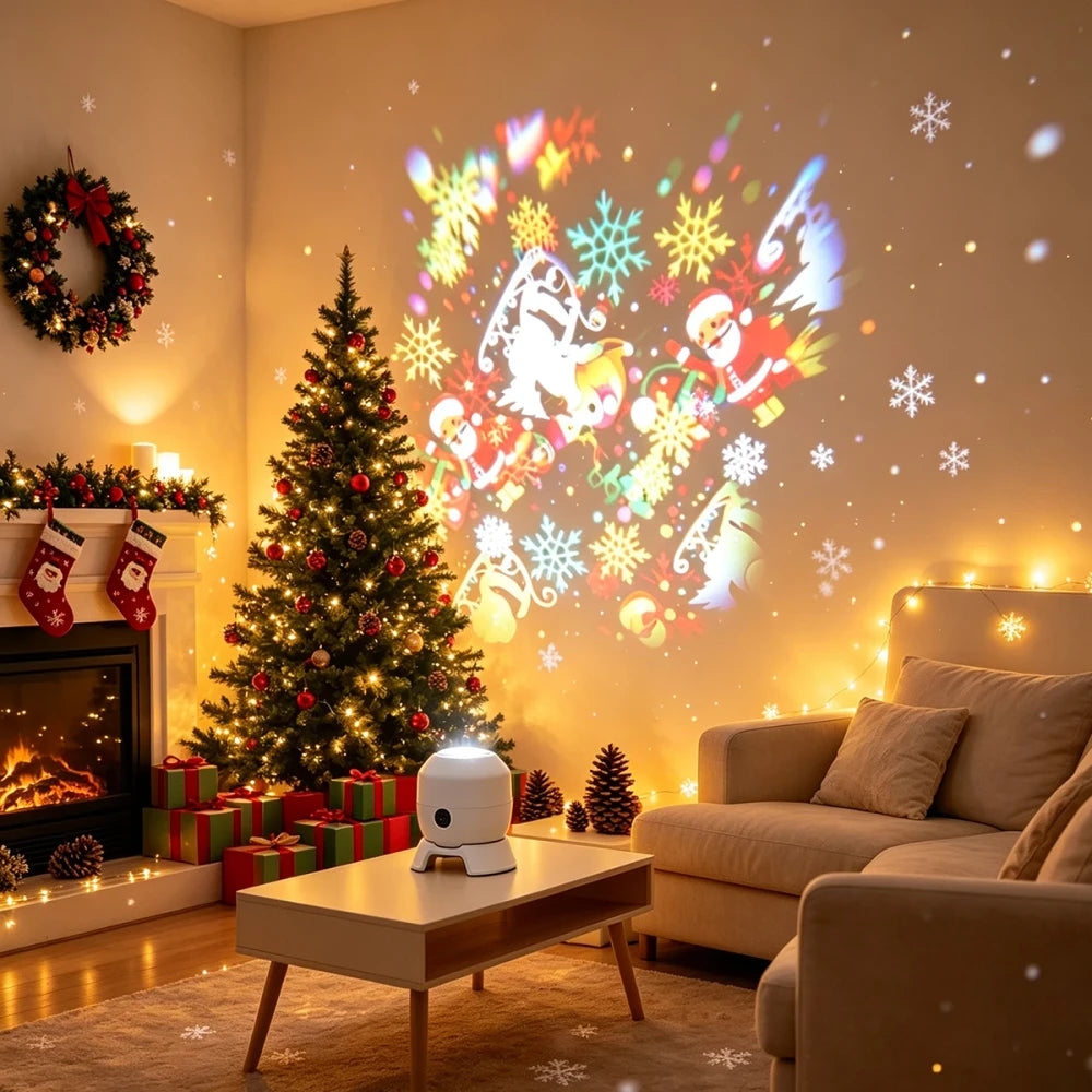 Rechargeable Christmas Projection Lamp
