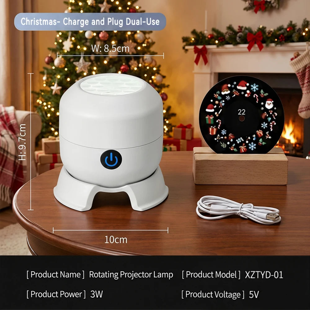 Rechargeable Christmas Projection Lamp